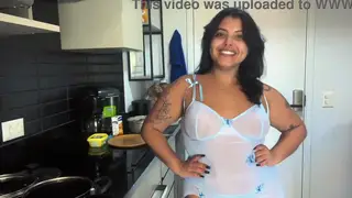 Voluptuous Latina Rides Toy in POV Cuckold Clip
