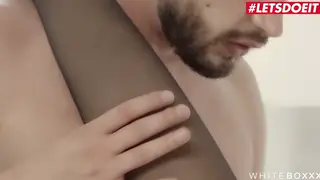 Blonde BBW in Lingerie Enjoys Oral and Pussy Licking