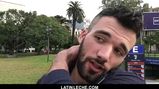 Muscular Latino Hunk Barebacks Twink Outdoors POV