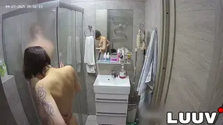 European Teen Couple Fucks in Outdoor Shower