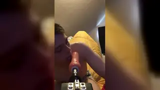 Solo Twink Rides Machine to Swallowing Climax