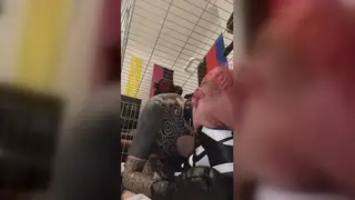 Tattooed Sub Endures Foot Worship and Chastity