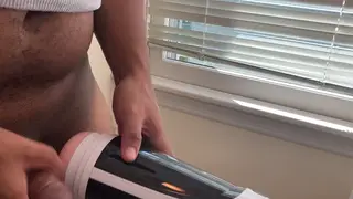Chubby Black Hunk Strokes Big Cock With Toy to Explosive Finish
