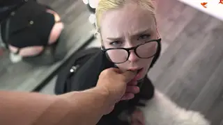 Bound Blonde Teen Takes Rough Missionary and Deep Throat