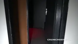 European Teen Meets Older Man in Sauna Gloryhole