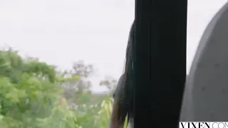 Petite Brunettes Share Cock in Wild Outdoor Threesome