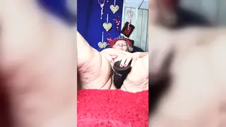 BBW GILF Rides Massive Dildo to Repeated Squirting Orgasms