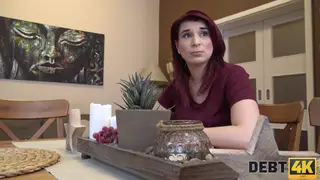 Pregnant Redhead Wife Offers Oral Relief to Debt Collector