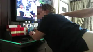 Voluptuous European Wife Bent Over a Desk for Her Husband
