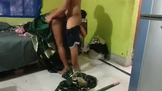 Indian Maid Bent Over and Throated Deep in Rough Doggystyle