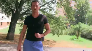 Muscular European Gets Spanked and Rimmed in the Open Air