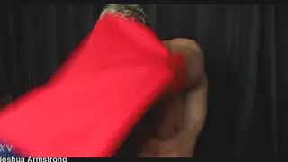 Blonde European Hunk Flexes Muscles During Webcam Handjob