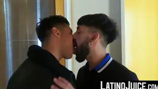 Latino Stud Takes Facial After Deepthroat and Rimming