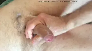 Guy Jerks Off Mature Daddy in Close-Up