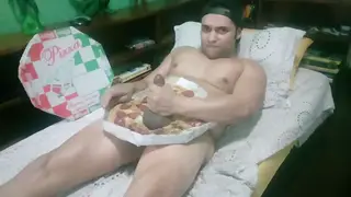 Delivery Guy Gets a Handjob Over Pizza