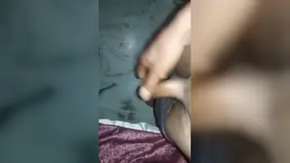 Amateur Strokes His Thick Cock in a Grainy Clip