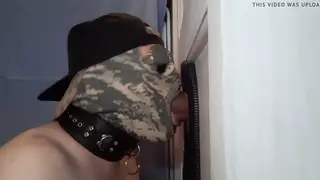 Arab Military Stud Sucks BBC at Gloryhole