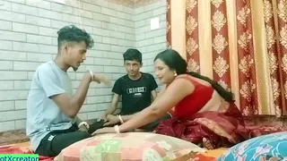 Indian Couple Shares Curvy Wife in Threesome