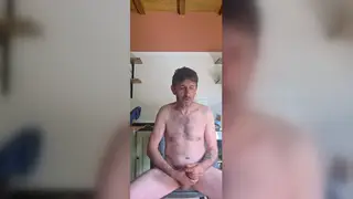 European Mature Stud Strokes Big Cock Outdoors to Climax