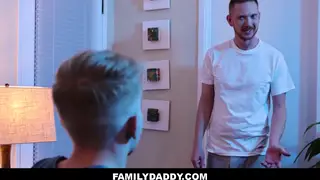 Mature Stepdad Claims Twink Stepson in Bareback Session