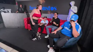 Busty Blonde Latina Rides Huge Cock While Cuckold Husband Watches