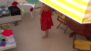Blonde Latina MILF Pleases Stepson on Beach