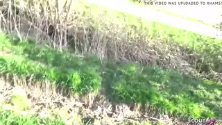European MILF Enjoys Outdoor Threesome With Strangers