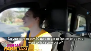 Redhead and Brunette Share Oral Pleasure in a Car