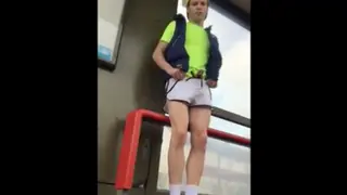 Twink Flashes and Strokes in a Metro Station