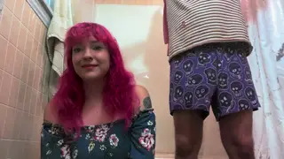 Redhead Teen Dominates Her Boyfriend with a Golden Shower