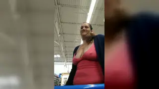 European MILF Flashes Pierced Nipples Outdoors