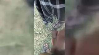 Muscular Indian Hunk Gets Outdoor Blowjob From Stud