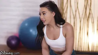 Petite Lesbians Explode in Squirting Yoga Session