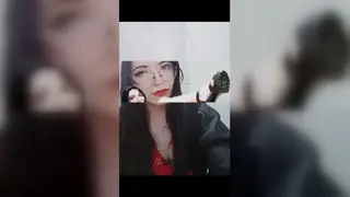 Petite Brunette Teases in Lingerie and Stockings Compilation