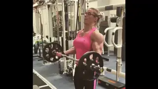 Muscular Blonde MILF Trains Hard in the Gym for the First Time