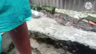 Busty Indian Housewife Gives Handjob Outdoors in Skirt