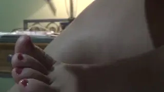 Ebony Teen Paints Toes Then Gives Sensual Footjob