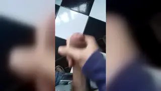 Man Enjoys Slow Solo Session on Camera