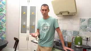 Brunette MILF Takes Two Cocks in Bedroom Threesome