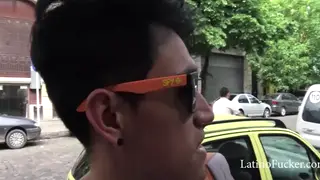 Latino Twink Meets a Stranger Outdoors for Bareback POV