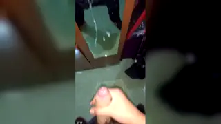 Slender Man Pleasures Himself in Front of a Mirror