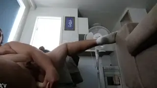 Solo Guy Rides a Large Dildo in a Tight Close-Up
