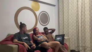 Redhead Takes Double Penetration From Stepbrother and Stepson