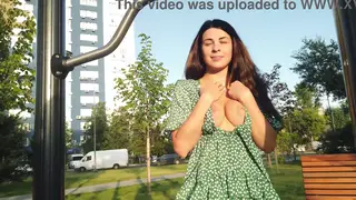 Busty Stepsister Flashes Publicly After Lost Bet