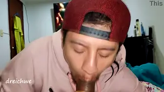 Latino Newcomer Delivers Deep POV Blowjob