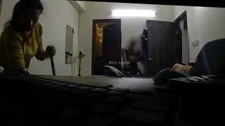 Wife Performs a Blowjob While the Maid Watches Closely