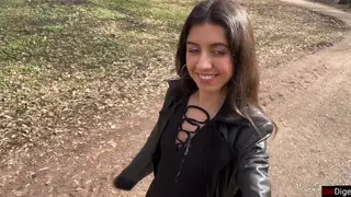 Teen Takes Facial Then Walks Public Park Covered in Cum