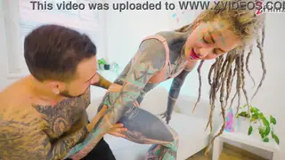 Tattooed Euro Babe Takes Anal Gaping and Deepthroat