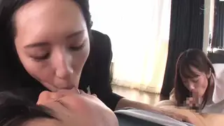Voluptuous Asian MILF Devours Two Cocks in Wild Orgy