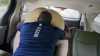 Indian BBW Milf Swallows Cum in Public Car Blowjob
